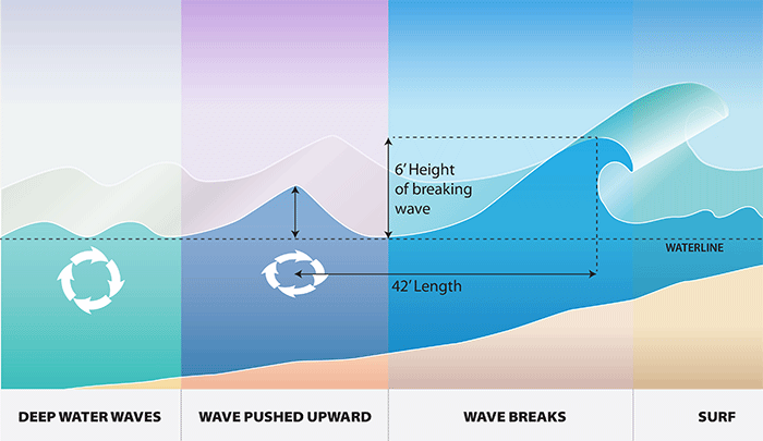 See Delicate Rib Vortices Encircle Breaking Ocean Waves