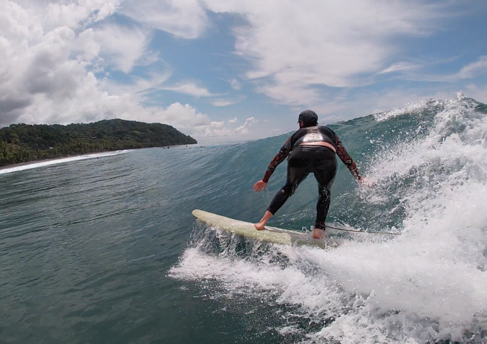 water shot, surf with amigas, surf camp, learn to surf, Costa Rica, holly beck