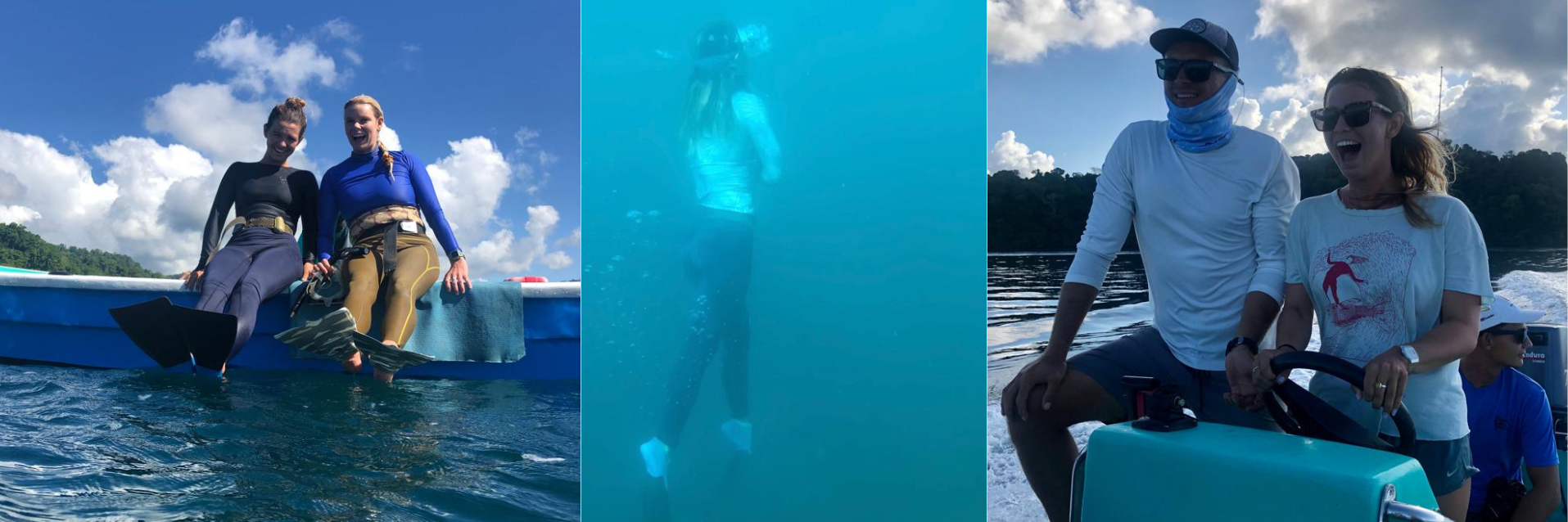 Surf With Amigas coaches free diving 